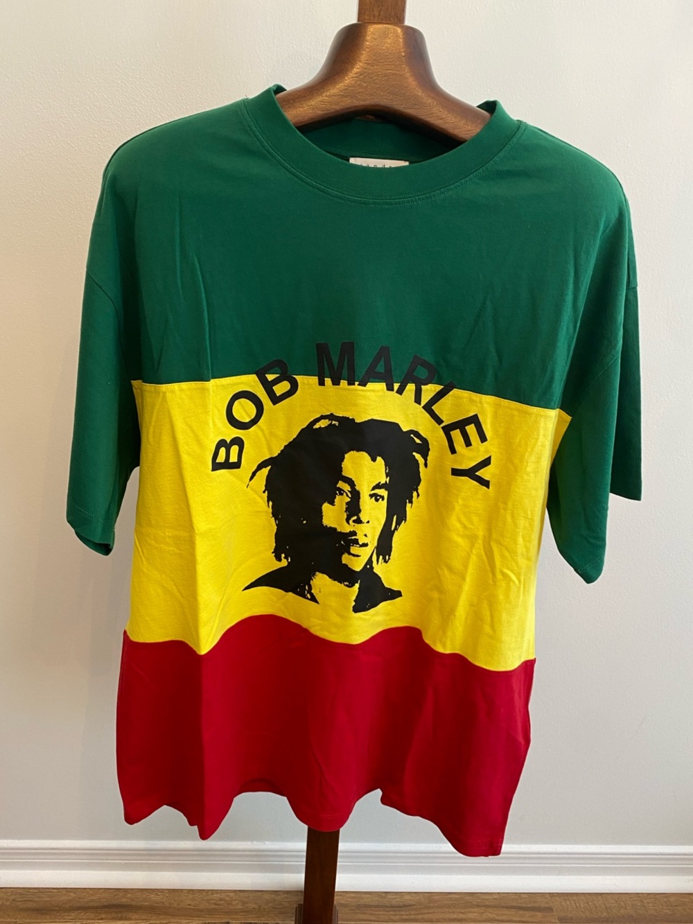 Sandro Paris - Bob Marley Colorblock Graphic Tee - Green/Yellow/Red